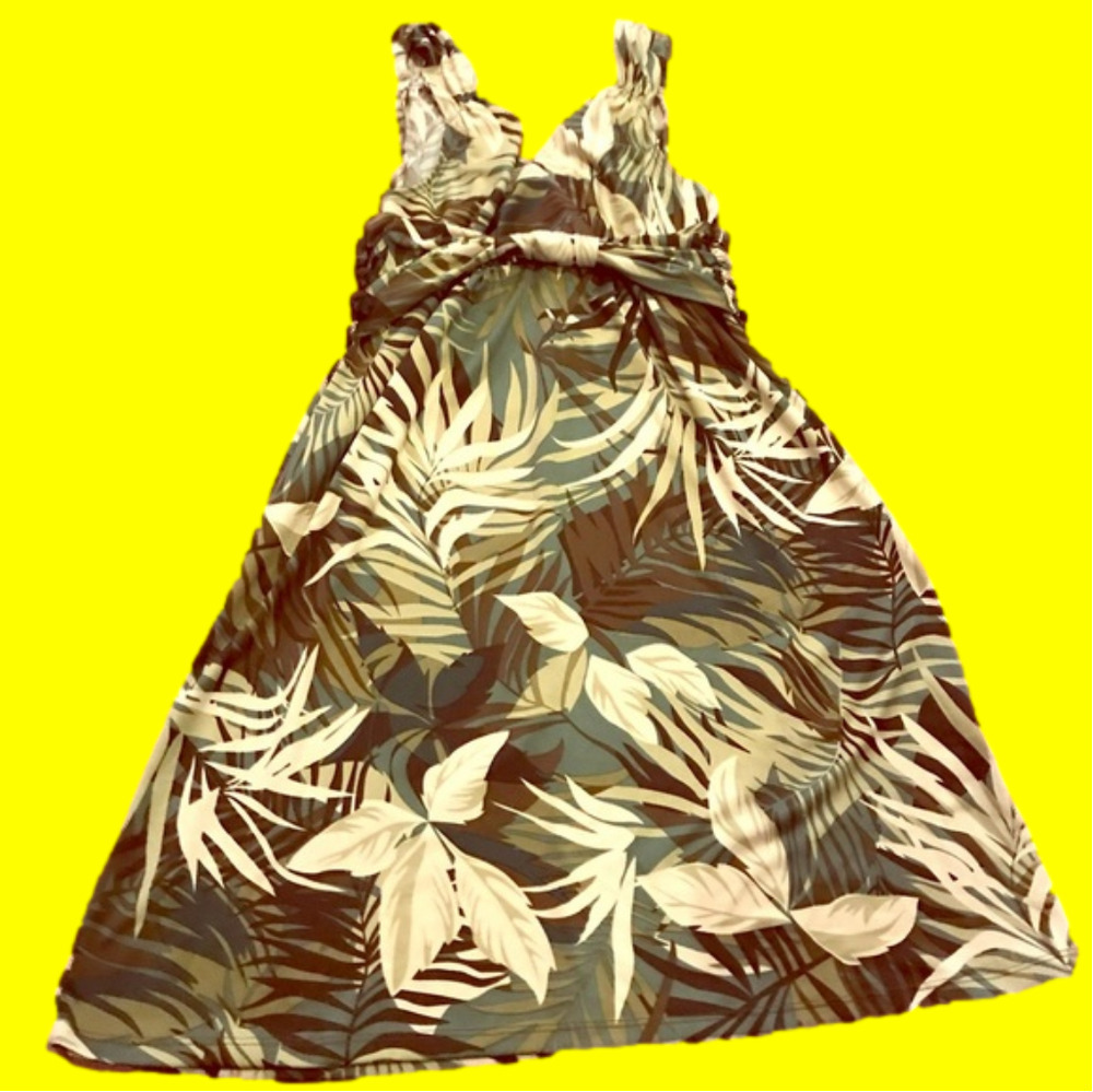 ** Cute Jonathan Martin green tropical dress large
